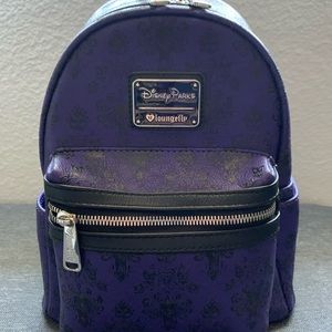 Disney Loungefly Mini Backpack Haunted Mansion Wallpaper like New!